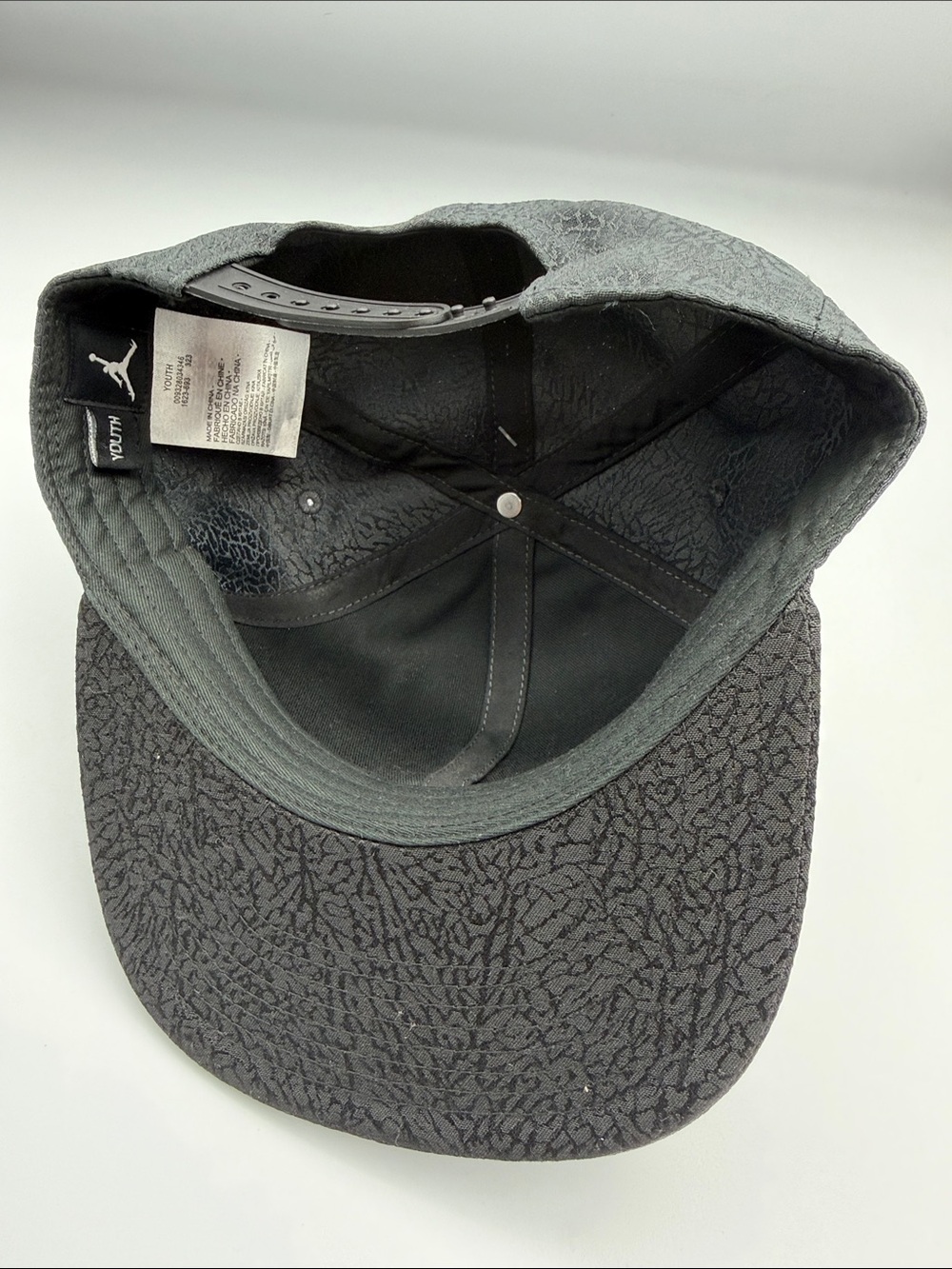 Nike Black Metallic Jumpman Snapback Hat Youth Size - Picture 6 of 7